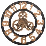 Vidaxl horloge murale mtal 58 cm dor et noir