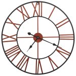 Vidaxl horloge murale mtal 58 cm rouge