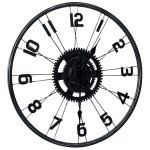 Vidaxl horloge murale noir 60 cm mtal
