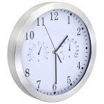 Vidaxl horloge murale  quartz hygromtre et thermomtre 30 cm blanc