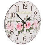 Vidaxl horloge murale vintage fleur 30 cm Vidaxl horloge murale vintage fleur 30 cm