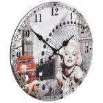 Vidaxl horloge murale vintage marilyn monroe 30 cm Vidaxl horloge murale vintage marilyn monroe 30 cm