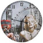 Vidaxl horloge murale vintage marilyn monroe 60 cm Vidaxl horloge murale vintage marilyn monroe 60 cm