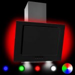 Vidaxl hotte avec led rvb 60 cm acier inoxydable et verre tremp�