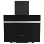 Vidaxl hotte murale 60 cm acier inoxydable et verre tremp noir