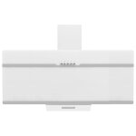 Vidaxl hotte murale 90 cm acier inoxydable et verre tremp blanc