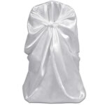Vidaxl housse de chaise blanche pour le banquet de mariage 6 pièces Vidaxl housse de chaise blanche pour le banquet de mariage 6 pièces