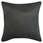 Vidaxl housse de coussin 4 pcs 40x40 cm polyester faux daim anthracite