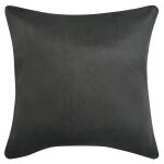 Vidaxl housse de coussin 4 pcs 80x80 cm polyester faux daim anthracite