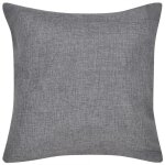 Vidaxl housses de coussin 4 pcs aspect de lin anthracite 40x40 cm