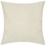 Vidaxl housses de coussin 4 pcs aspect de lin beige 50x50 cm