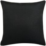 Vidaxl housses de coussin 4 pcs aspect de lin noir 40x40 cm