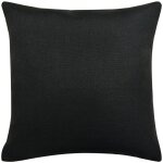 Vidaxl housses de coussin 4 pcs aspect de lin noir 80x80 cm