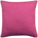 Vidaxl housses de coussin 4 pcs aspect de lin rose 80x80 cm