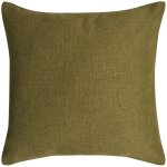Vidaxl housses de coussin 4 pcs aspect de lin vert 80x80 cm