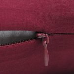 Vidaxl housses de coussin 4 pcs coton bordeaux 40x40 cm