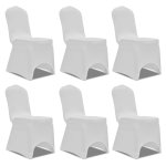 Vidaxl housses lastiques de chaise blanc 12 pcs