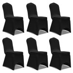 Vidaxl housses �lastiques de chaise noir 12 pcs