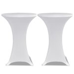 Vidaxl housses lastiques de table  60 cm blanc 2 pcs