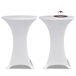 Vidaxl housses lastiques de table  60 cm blanc 4 pcs