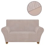 Vidaxl housse extensible de canap beige jersey de polyester