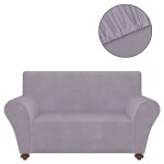 Vidaxl housse extensible de canap gris jersey de polyester