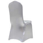 Vidaxl housses extensibles de chaise 25 pcs argent