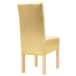 Vidaxl housses extensibles de chaise droite 6 pcs dor