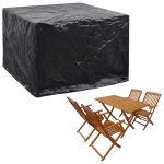 Vidaxl housses de salon de jardin 2 pcs 8 ?illets 122x112x98 cm