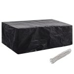 Vidaxl housses de salon de jardin 2 pcs 8 ?illets 200x160x70 cm