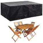 Vidaxl housses de salon de jardin 2 pcs 8 ?illets 242x162x100 cm