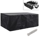 Vidaxl housses de salon de jardin 2 pcs rotin 10 ?illets 229x113 cm