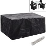 Vidaxl housses de salon de jardin 2 pcs rotin 8 ?illets 180x140 cm