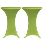 Vidaxl housse de table extensible 2 pcs 80 cm verte