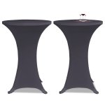 Vidaxl housses de table extensible 4 pcs 70 cm anthracite