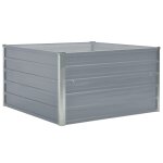 Vidaxl jardinire 100 x 100 x 45 cm acier galvanis gris