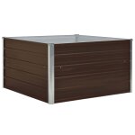 Vidaxl jardini�re 100 x 100 x 45 cm acier galvanis� marron