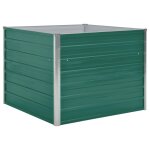 Vidaxl jardinire 100 x 100 x 77 cm acier galvanis vert