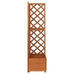 Vidaxl jardinire d'angle en treillis 40x40x150cm bois de sapin massif