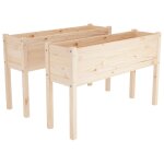 Vidaxl jardinires d'extrieur 2 pcs 110x31x70 cm bois de pin massif