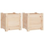 Vidaxl jardinires d'extrieur 2 pcs 31x31x31 cm bois de pin massif