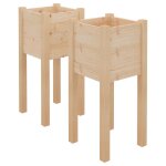 Vidaxl jardini�res d'ext�rieur 2 pcs 31x31x70 cm bois de pin massif