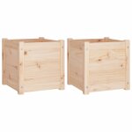 Vidaxl jardinires d'extrieur 2 pcs 40x40x40 cm bois de pin massif