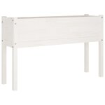Vidaxl jardinire d'extrieur blanc 110x31x70 cm bois de pin massif