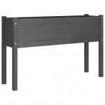 Vidaxl jardinire d'extrieur gris 110x31x70 cm bois de pin massif
