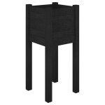 Vidaxl jardinire d'extrieur noir 31x31x70 cm bois de pin massif
