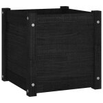 Vidaxl jardinire d'extrieur noir 40x40x40 cm bois de pin massif
