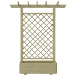 Vidaxl jardinire pergola 162 x 56 x 204 cm bois