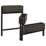 Vidaxl jardinire pliable de jardin gris 60x14x75 cm bois de sapin