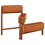 Vidaxl jardinire pliable de jardin orange 60x14x75 cm bois de sapin